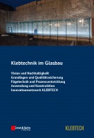 Ganzglaskonstruktion des Schlosses Grimma auf Cover des Fachbuches für Klebetechnik im Glasbau