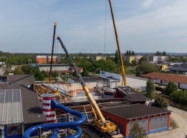 Wiederaufbau nach Dacheinsturz in Schwedt